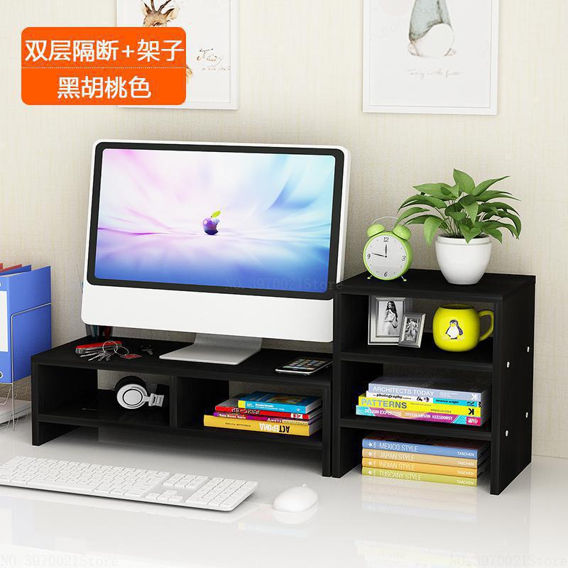 Desktop monitor stand computer pleje hals skærm riser træ hylde sokkel stærk bærbar stand bordholder til notebook tv: 3