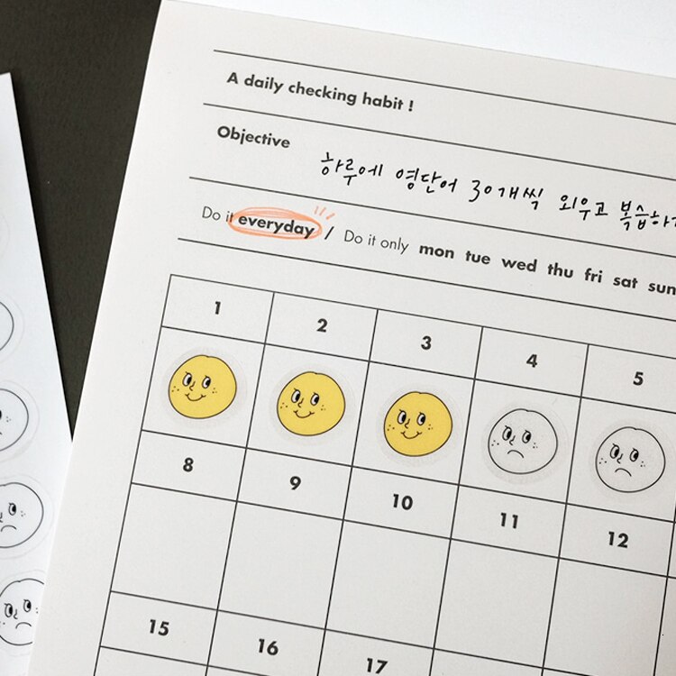 SIXONE Big Face Round Handbook Mood Sticker PVC Waterproof Sealing Paste Kawaii Notebook Computer Decorative stickers labels