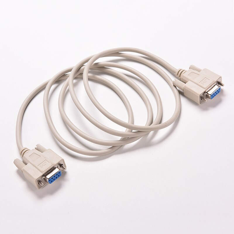 1PC 1.5M Serial RS232 Female to Female Null Modem Cable DB9 FTA Cross Connection 9 Pin COM Data Cable Converter Extension Cord