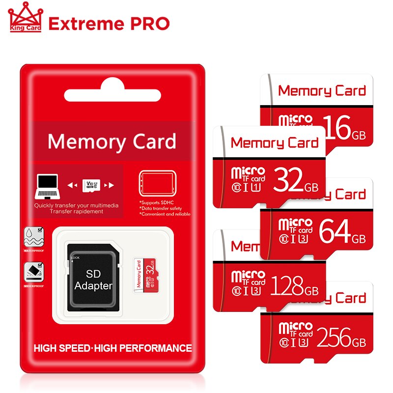 Speicher Karte 8GB 16GB 32GB Class 10 Micro SD Card 64GB 128GB schnelle übertragung mini TF Karte mit Adapter für kamera