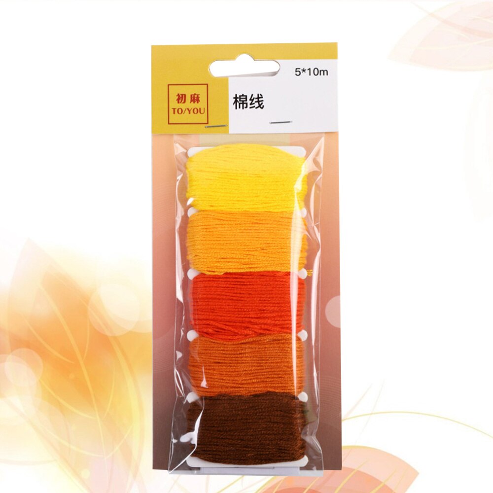 Hilo de punto de cruz de Color degradado, hilo de Cruz para bordar, Color amarillo: Yellow