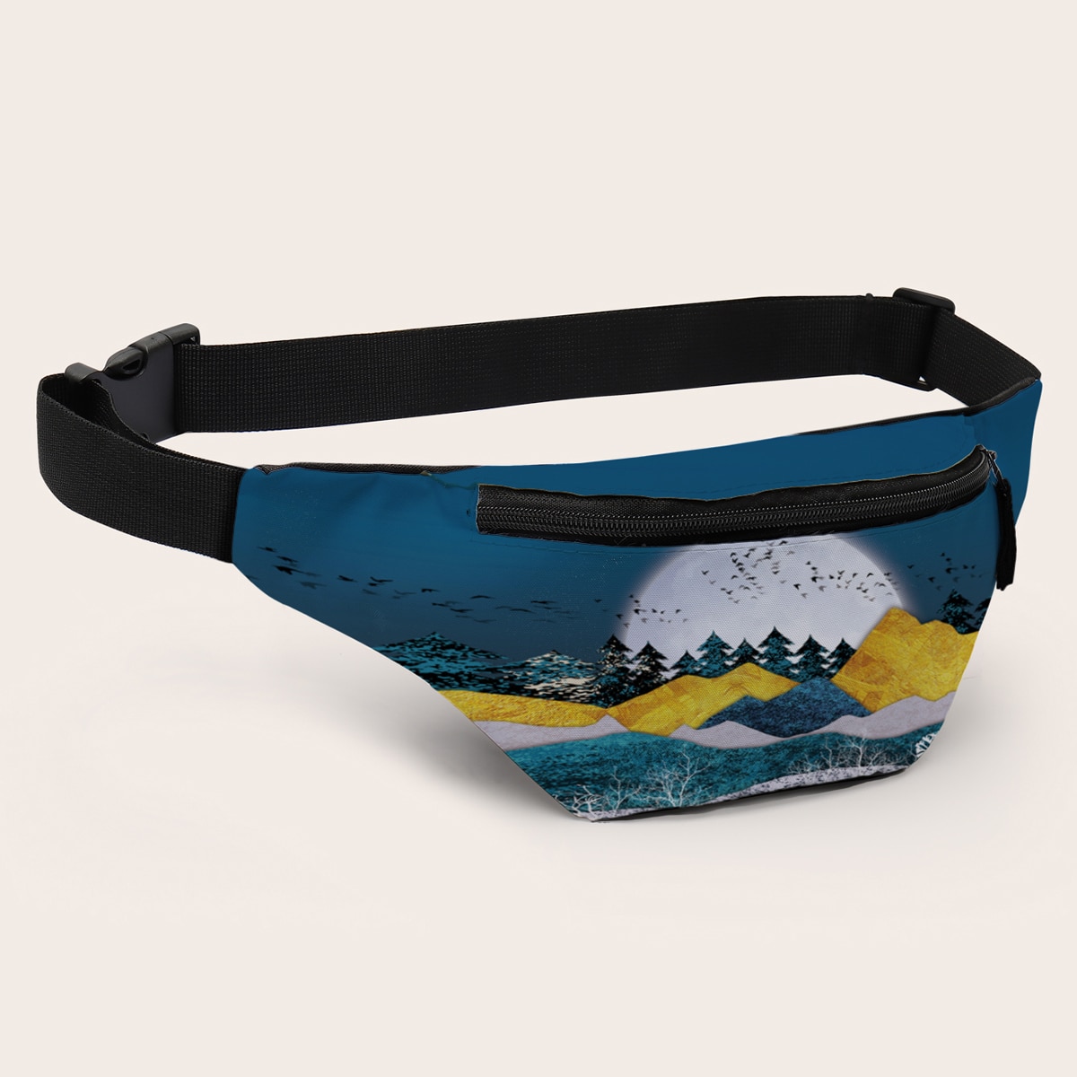 Deanfun fanny packs for kvinner naturtrykt brystveske dame midjeveske kvinner 18050
