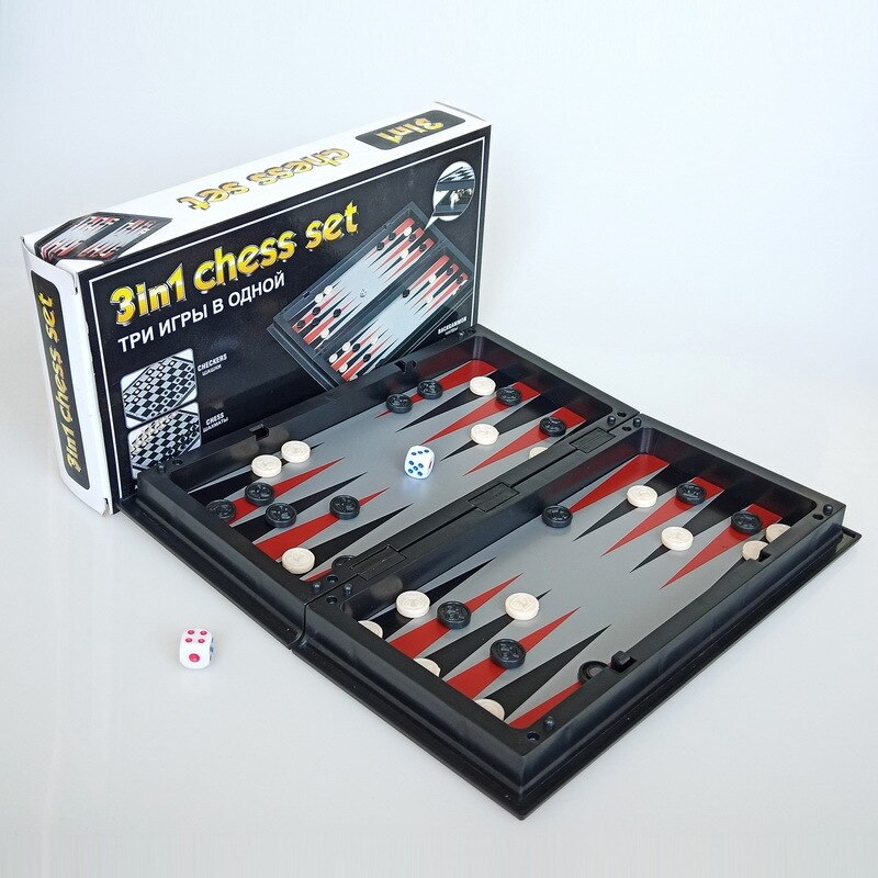 Jeu de dames magnétiques 3 en 1 pliable et portable,jouets de société, échecs internationaux,: 32x32cm