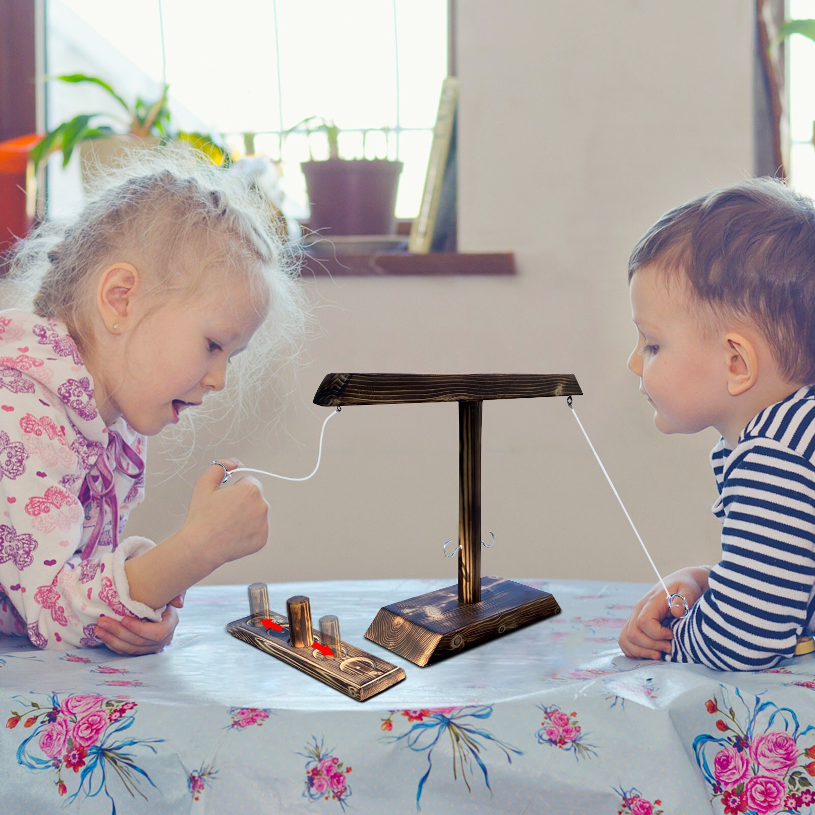 Gratis Fall Haak Speelgoed Kinderen Handgemaakte Houten Ring Toss Haken Snelle Interactief Spel Voor Bars Thuis Set haak Kleine Speelgoed