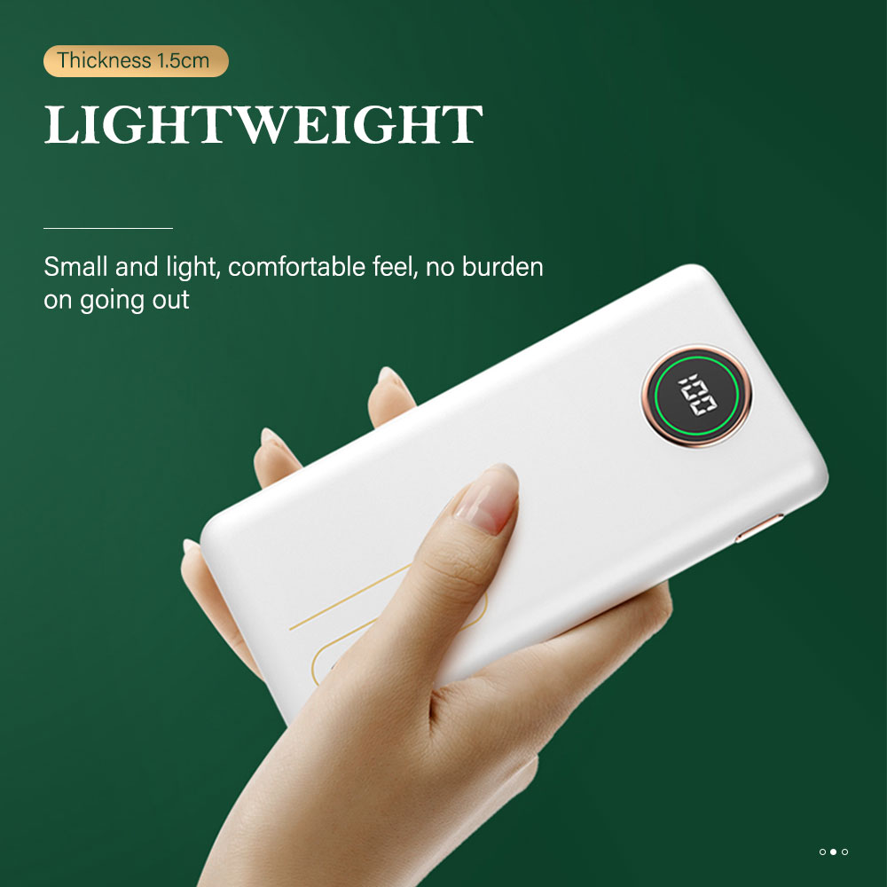 Power Bank 10000mAh 20000mAh QC3.0 4.0 20W PD Quick Charge Portable Battery Charger PoverBank With LED Display For iPhone Xiaomi