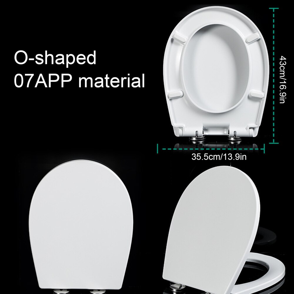 Toilet Seats Heavy Duty Close Round Convenient Multifunction Easy Clean White Slow Elongated Bathroom Child Potty Training Cover