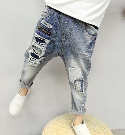 Pantalones vaqueros informales con agujeros para niños, ropa de primavera y otoño, 5, 7, 9, 11, 13, 14 años,: 5