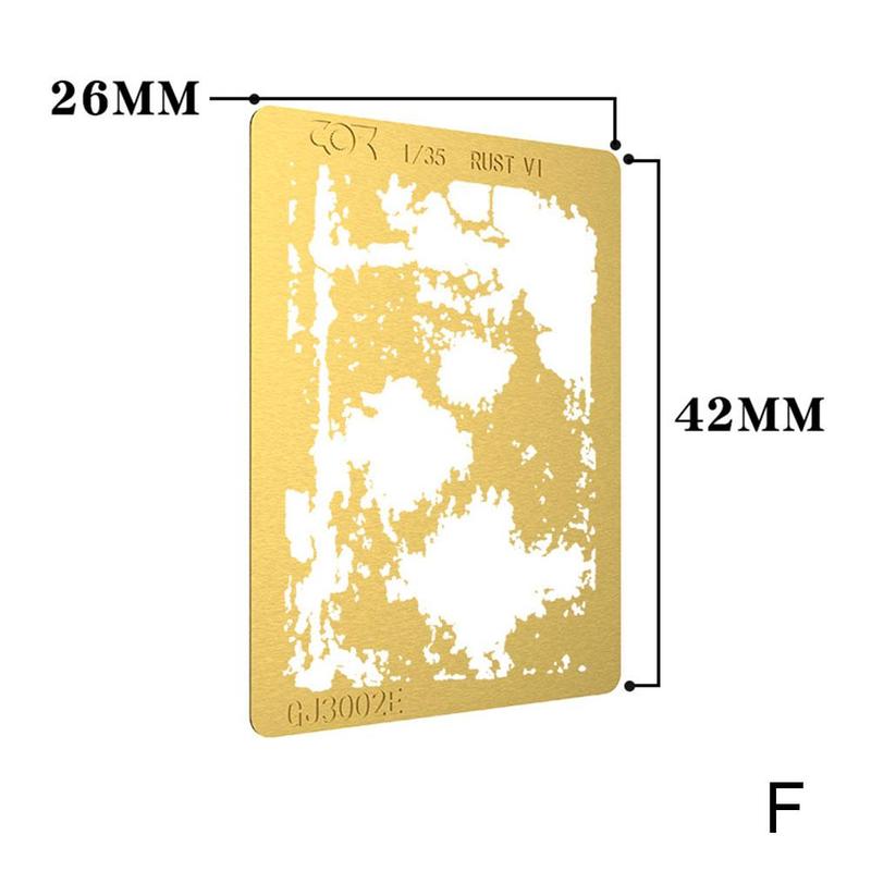 1pcs DIY Model Craft Making Painting Stenciling Tools Spray Plate Etch Sheet Metal Masking Plates Airbrush Decoration Supplies: F