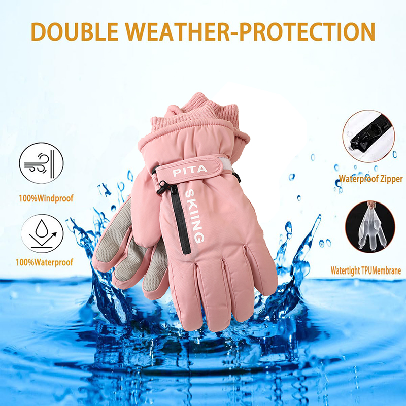 Guantes deportivos de invierno, guantes de esquí táctiles antideslizantes, bolsillo impermeable, accesorios de Snowboard, guantes cálidos para hombres y mujeres, mitones