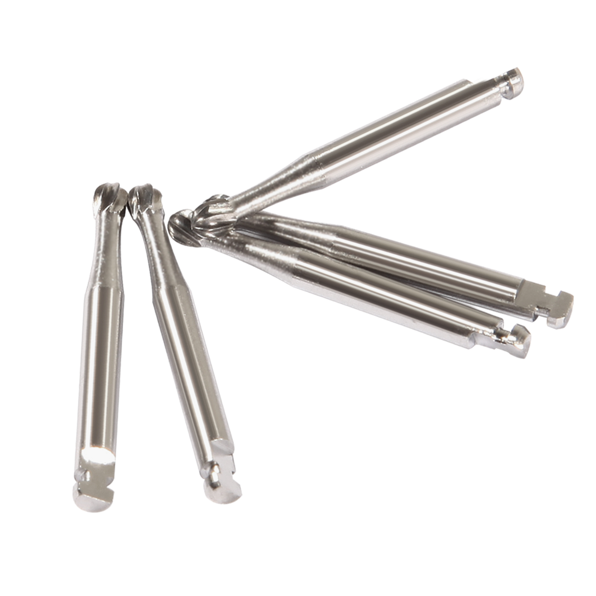 5 unids/caja fresas dentales de carburo de acero de tungsteno cabeza redonda pestillo RA 0,8/1/1,2/1,4/1,6/1,8/2,1/2,3mm para pieza de mano de baja velocidad 2,35mm