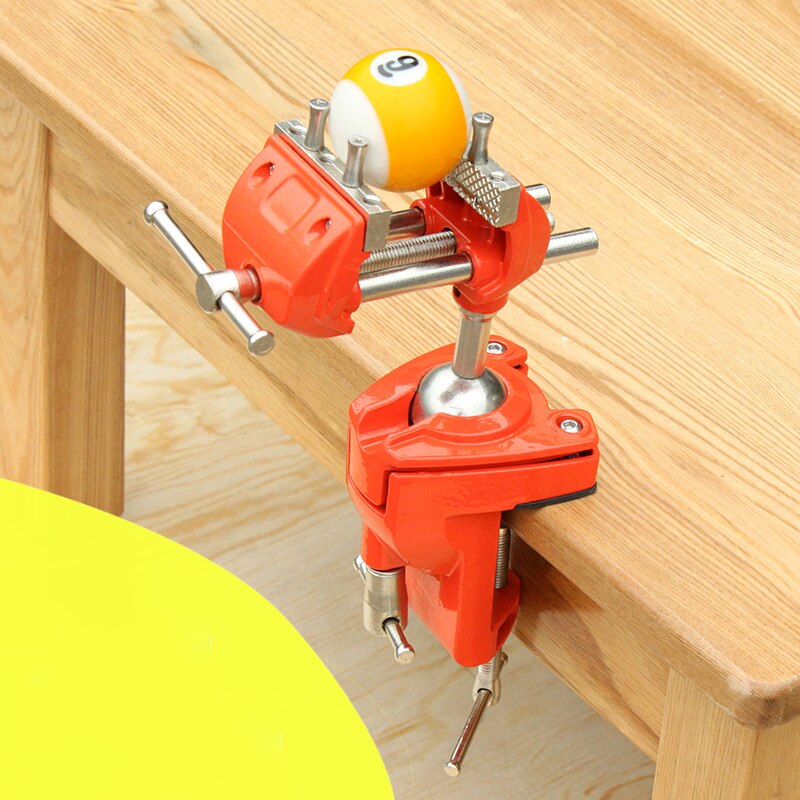 thumbnail: Sterke Aluminium Bankschroef Met 360° Draaibare Kop - Universele Klem Voor Werkbank, Klussen Of Slotenmakerwerk