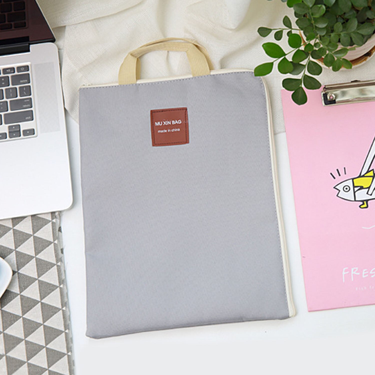 A4 Size Nylon Document Bags Organizer with Handles Waterproof for Office School Business 13inch Laptop Tablet Cell Phones