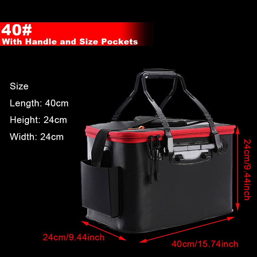 Waterproof Fishing Bag Large Capacity Multifunctional Lure Fishing Tackle Pack Outdoor Live Fishing Bag Fish Box Supplies: 40