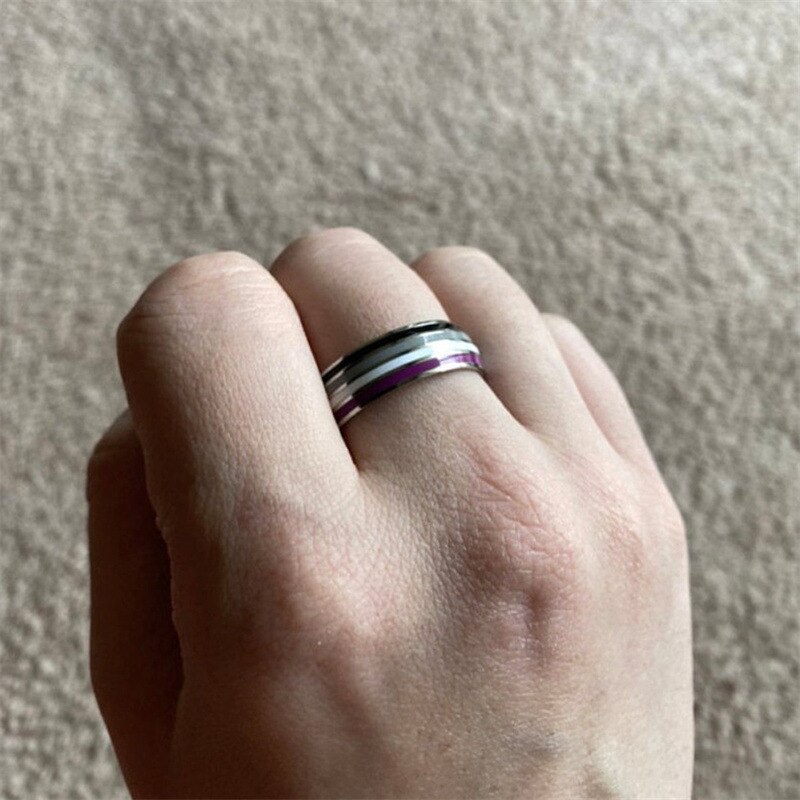 Lgbt Mode Aseksuele Ring Gay Rainbow Pride Rvs Ring Ace Ring Accessoires