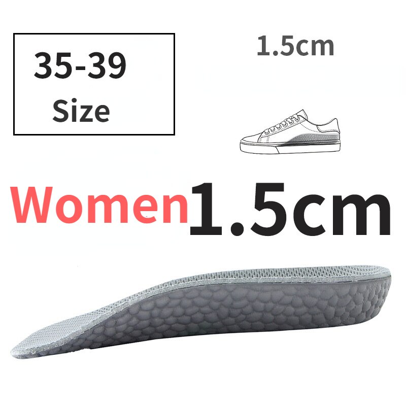 Height Increase Insoles Women Men Comfort Mesh Sweat-absorbing heightening insole for Sports Shoe Pads High Heel Shoes Pad: SKY BLUE