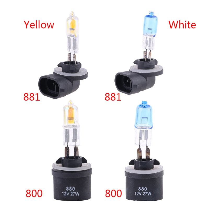 1pc 880/881 12V 27W Car Fog Lights Halogen Bulb Headlights Lamp Light 3000-5000K T8WF