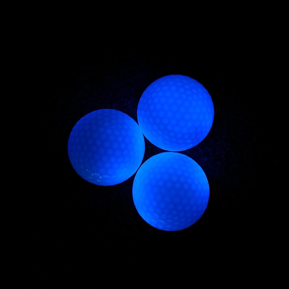 Leuchtende Bunte funkeln LED Licht Golf Ball dauerhaft Helle Ball Auf Für Nacht Golf Ausbildung Synthetische Gummi Zwei-stück Ball