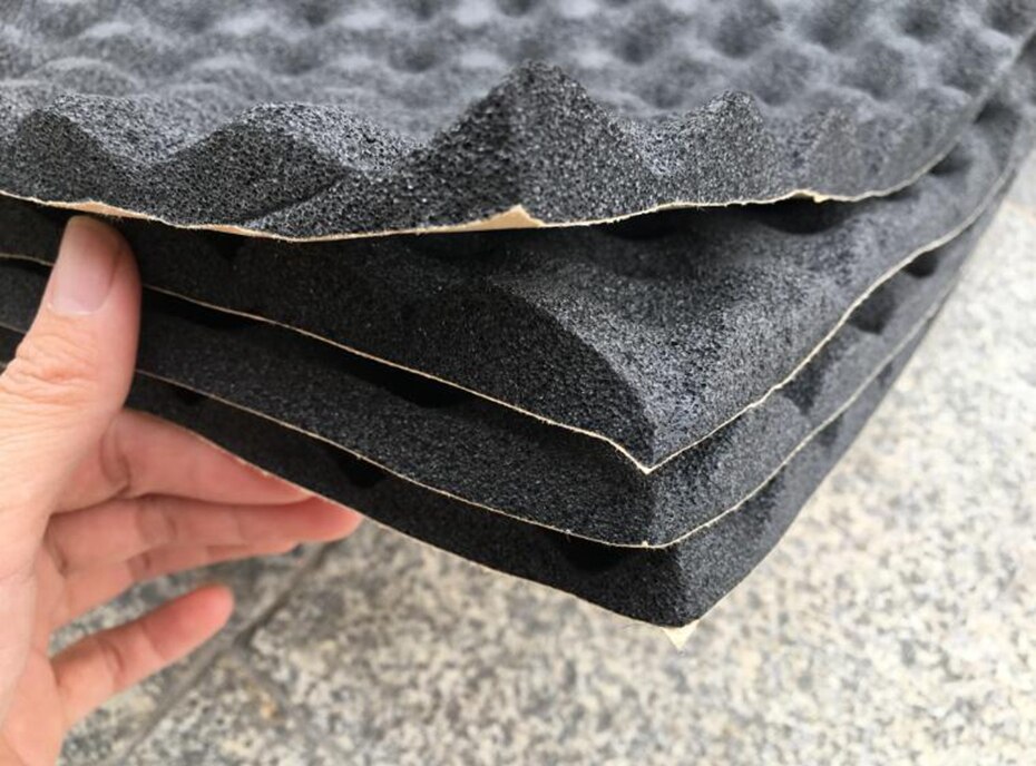 80cmx50 Studio Geluid Akoestische Absorptie Auto Heatproof Golf Schuim Deadener Auto Deur Geluiddichte Katoen Isolatie