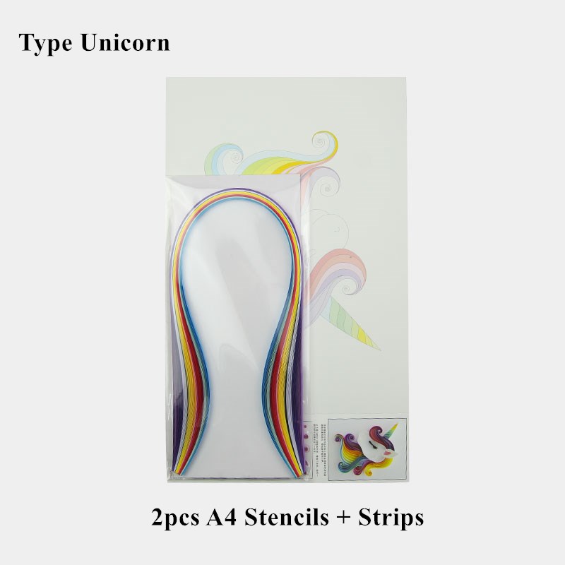A4 Stencil Quilling Paper Art Paper Filigree Pattern Quilling Paper Template Origami Template Wall Art: Type Unicorn