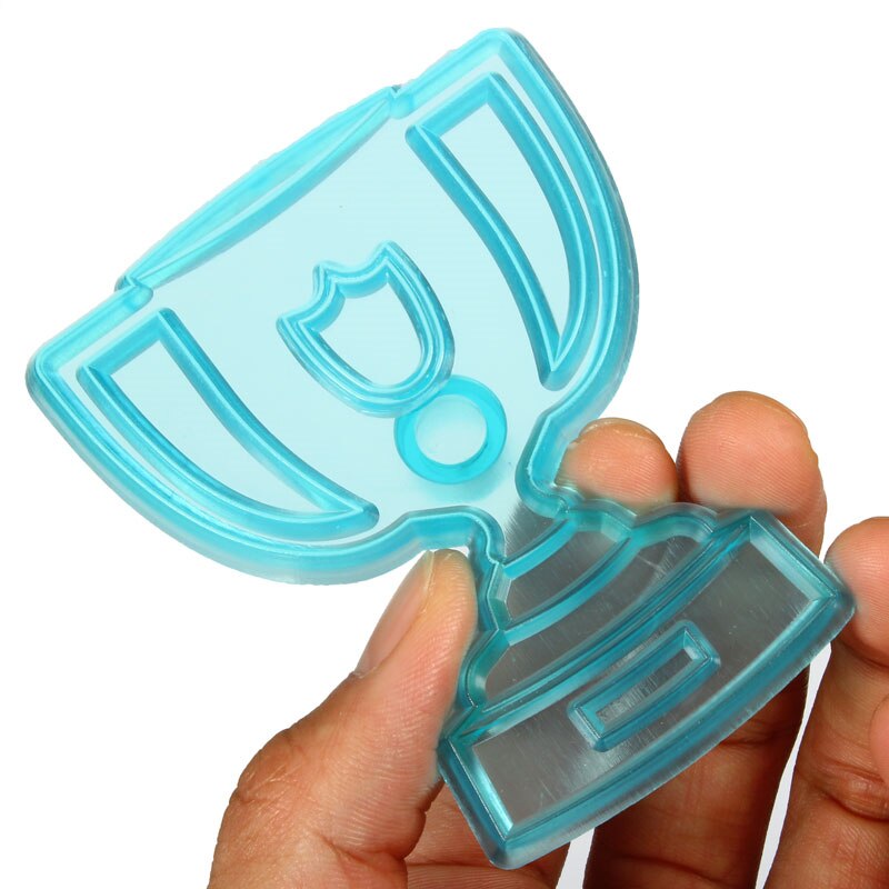 8 stk/sett kakeform dekorere gjør-det-selv-verktøy plast fondant cutter lage verdensmesterskap fotballsko trofé fotball sugarpaste håndverk