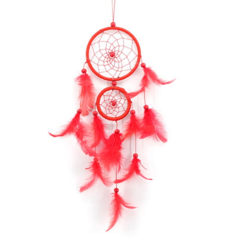 atrapasueños decoración de la habitación tejido de plumas atrapar el ángulo del sueño atrapasueños campanas de viento mascota religiosa de estilo indio