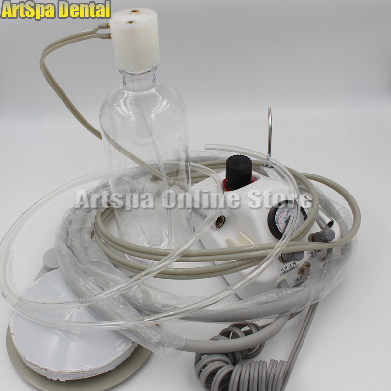 Portable Dental Turbine Unit with Weak Suction Work Air Compressor 2/4 Hole