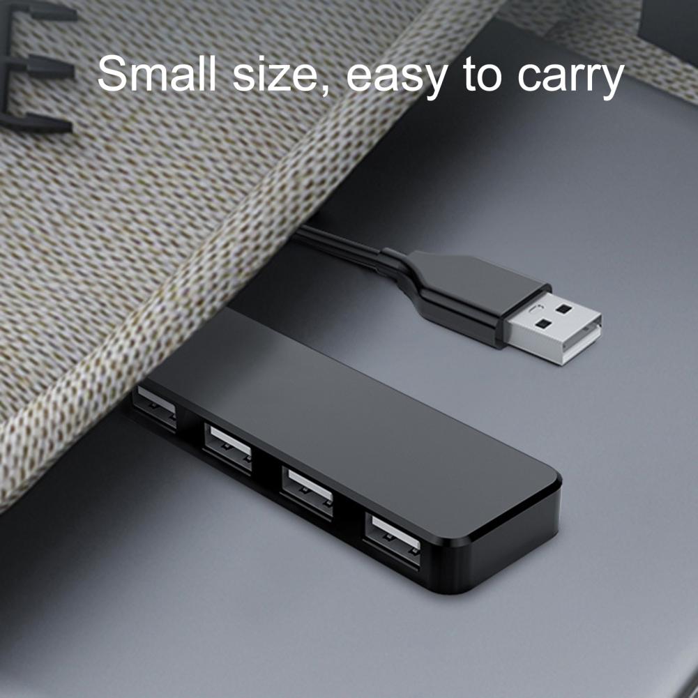 Portable USB 2.0 Universal USB Hub 4-port High Speed USB2.0 480Mbps Compact Power Switch for Laptop pc