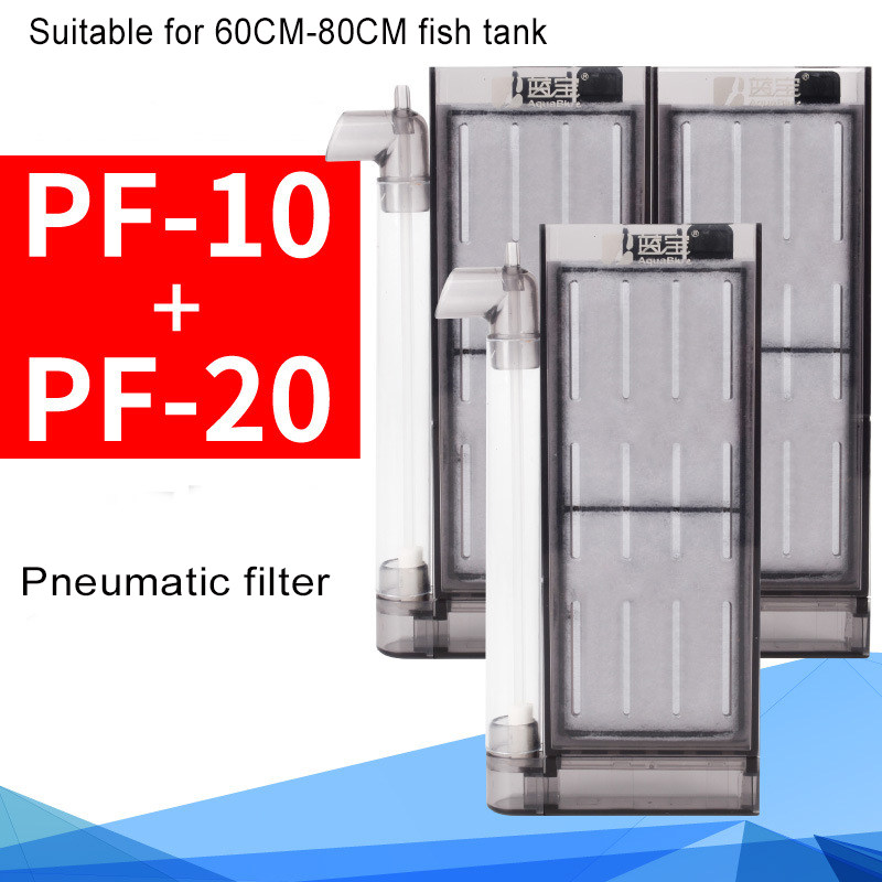 Aquarium Filter Aquarium Garnalen Vijver Luchtpomp Biochemische Spons Filter Bio Sponge Filter Aquarium Filtratie Filter: PF-10  PF-20