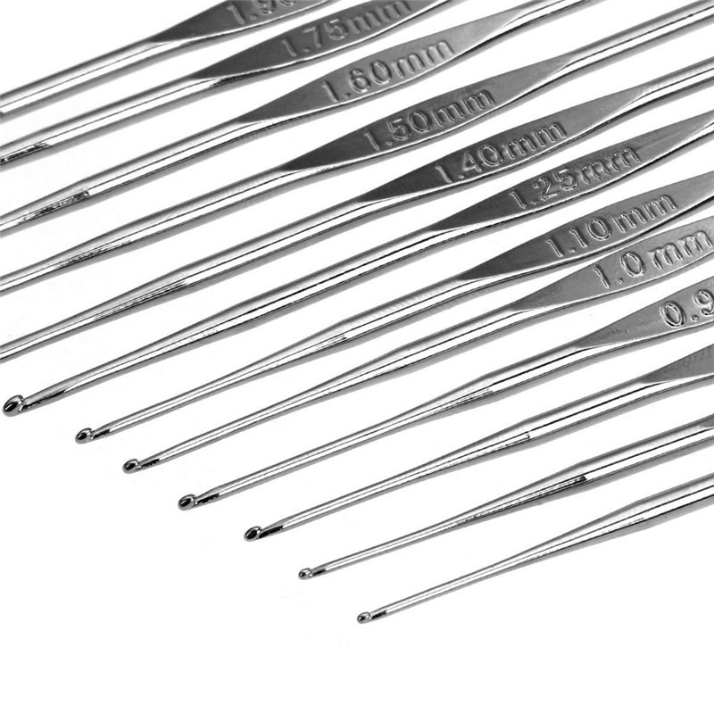 Looen-aiguilles à tricoter métalliques | Petites tailles 0.6 à 1.9mm, aiguilles à tricoter en métal pour fils, tissage, aiguilles à coudre, bricolage, dentelle