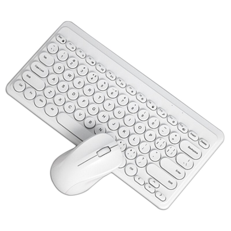 Simple Wireless Keyboard and Mouse Compact Quiet Full-Size Keyboard Mouse Combo with USB Receiver for Laptop Notebook