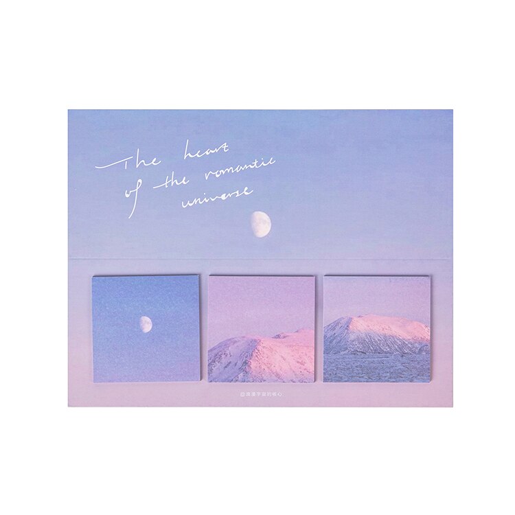 SKYISLE 16 Designs 60pcs Fantasy Sky Cloud Moonlight Memo Pad Deco Sticky Notes Notepad Diary Self-Stick Note Memo Pad: L
