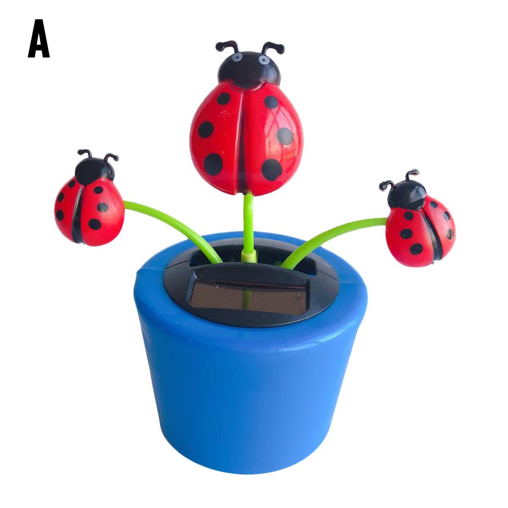 Coche de baile con energía Solar, carro de flores, tablero de instrumentos, adornos, juguete oscilante, , accesorios de decoración, 1 Uds.: A