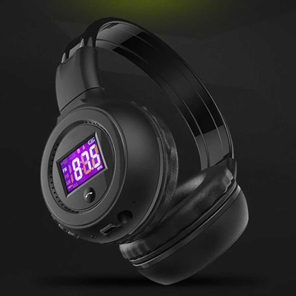 Universal Foldable Sports Wireless Headset LED FM Radio Headphone Support TF Bluetooth Headphone LED Display with Microphone