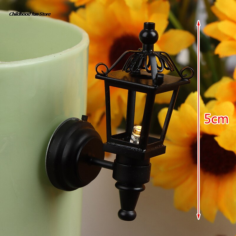 1:12 puppenhaus Retro Europäischen Stil Mini LED Lampe Doppel-kopf Blume Decke Licht Lampe Wand Licht Zimmer Im Freien Dekor spielzeug: 10144