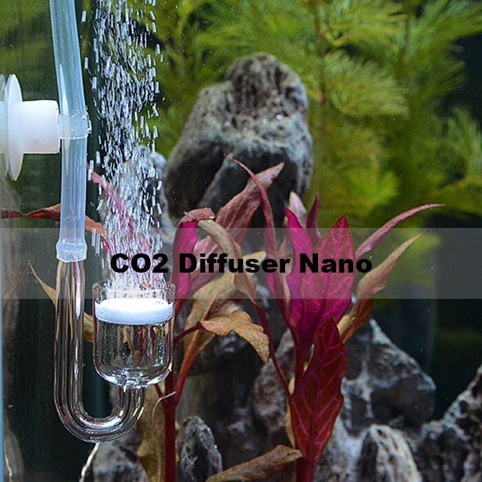 Aquarium Co2 Diffuser Aquarium CO2 Verstuiver Raffinaderij Terugslagklep U-vorm Glazen Buis Zuignap Voor Water Plant CO2 systeem