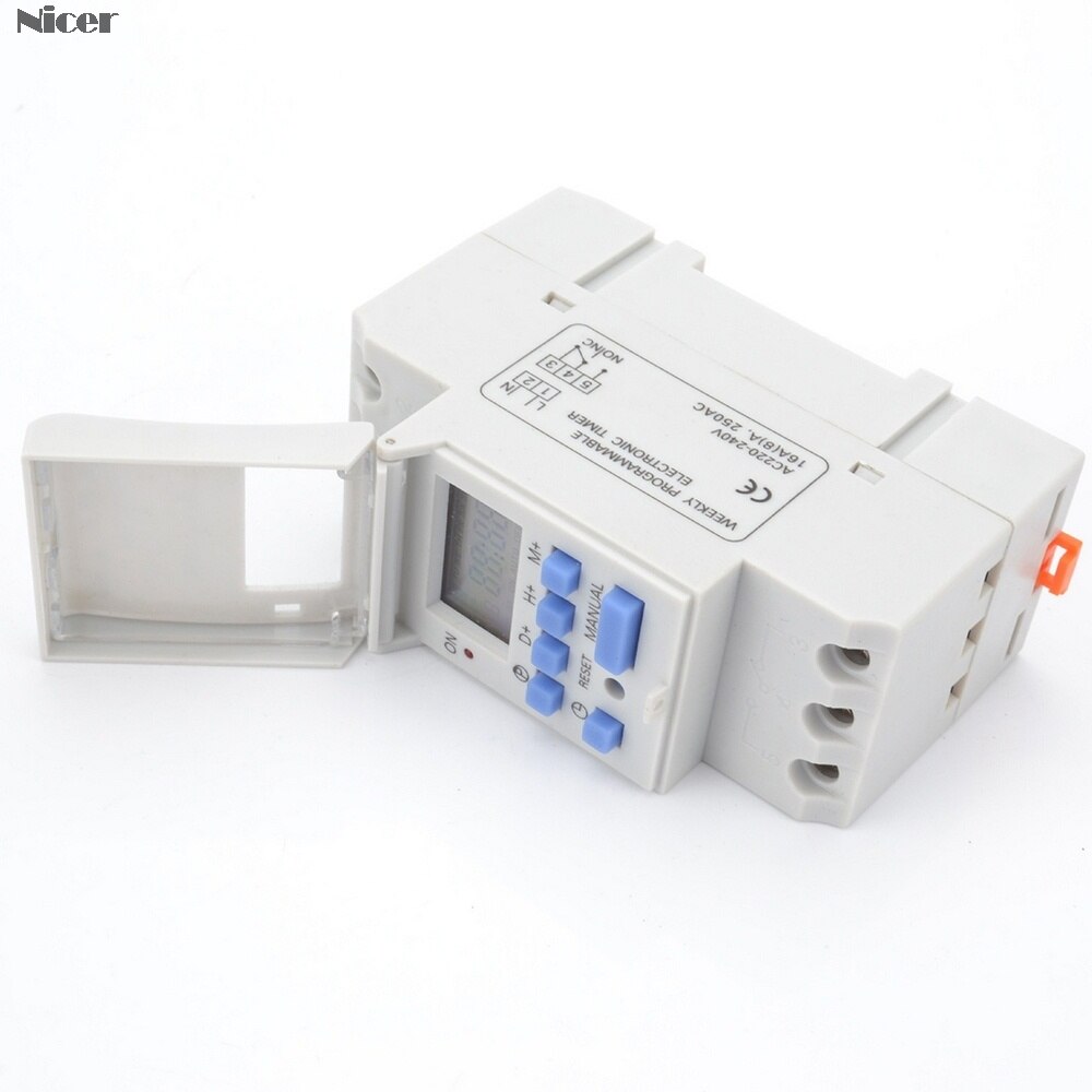7 Days Programmable Digital Timer Switch Relay Control 220V 230V 6A 10A 16A 20A 25A 30A Electronic Weekly