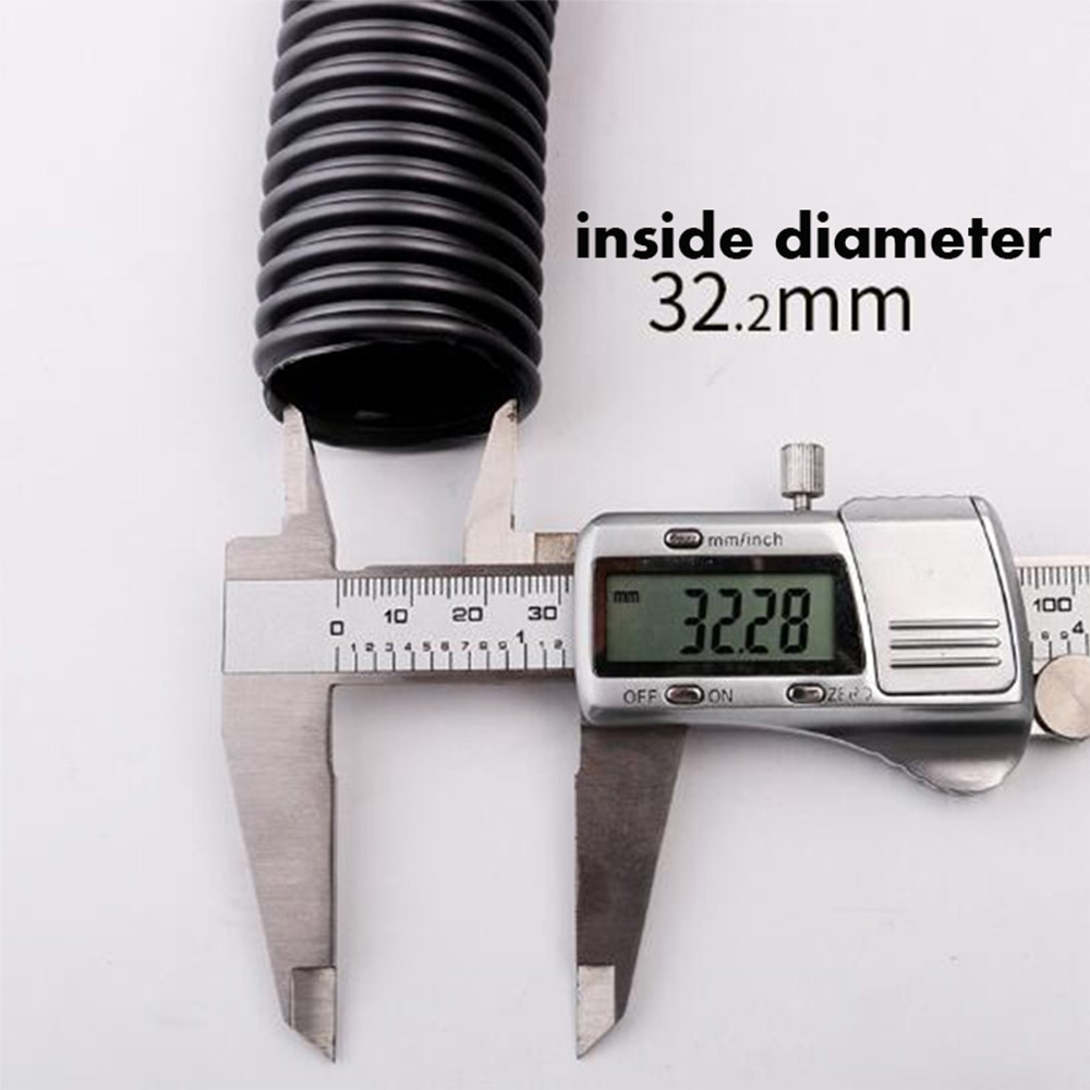 Manguera de goma EVA flexible de 32 mm de diámetro interno, tubos alargados para manguera de limpieza al vacío doméstica, coche negro gris 2/3/4/5/6/7/8/9/10 M
