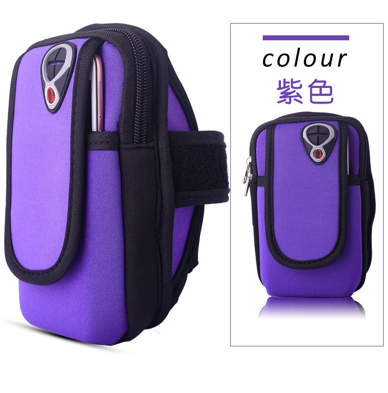 Brassard de Sport universel pour téléphone portable, étui de poignet pour iPhone 11pro, Samsung, Xiaomi, 6.5 pouces, 9: Violet