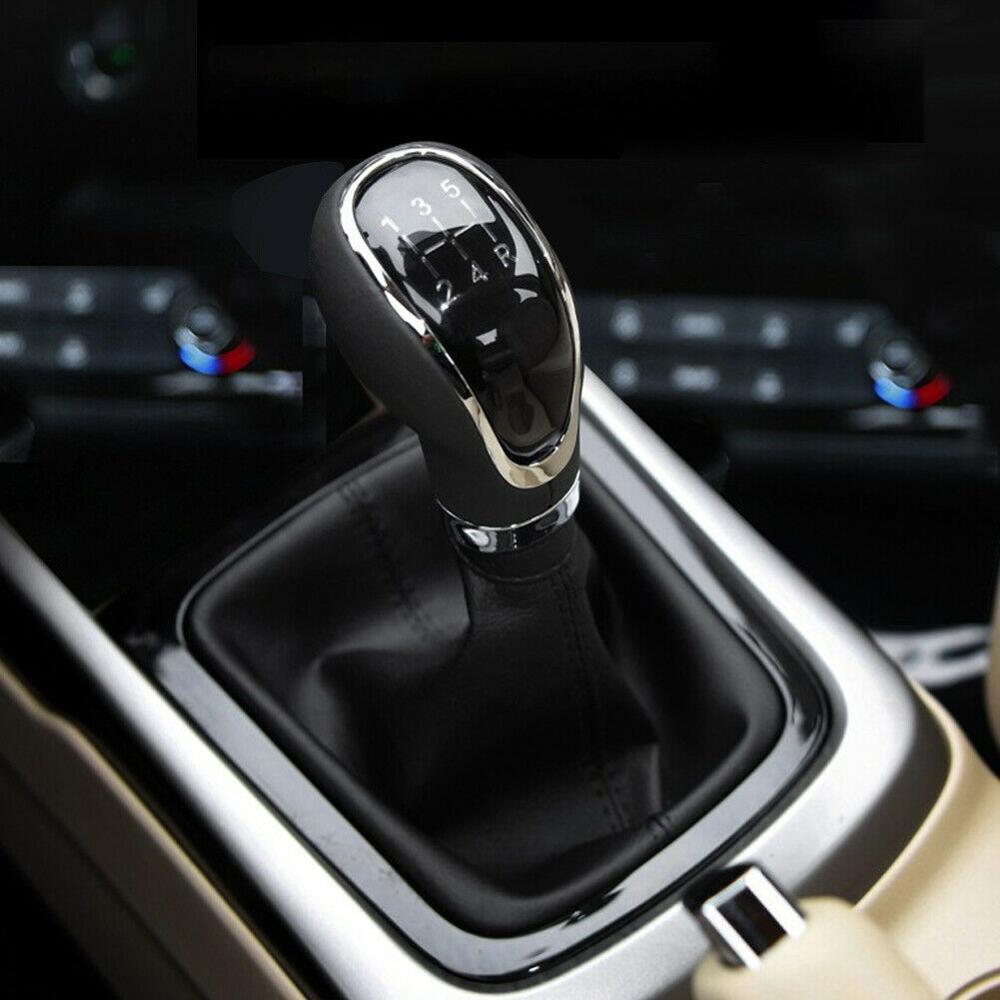 16mm Universal PU Leather Car Gear Shift Collars Carbon Fiber Auto Car Manual Stick Shifter Knob Gear Shift Boot Cover Gaiter: Black