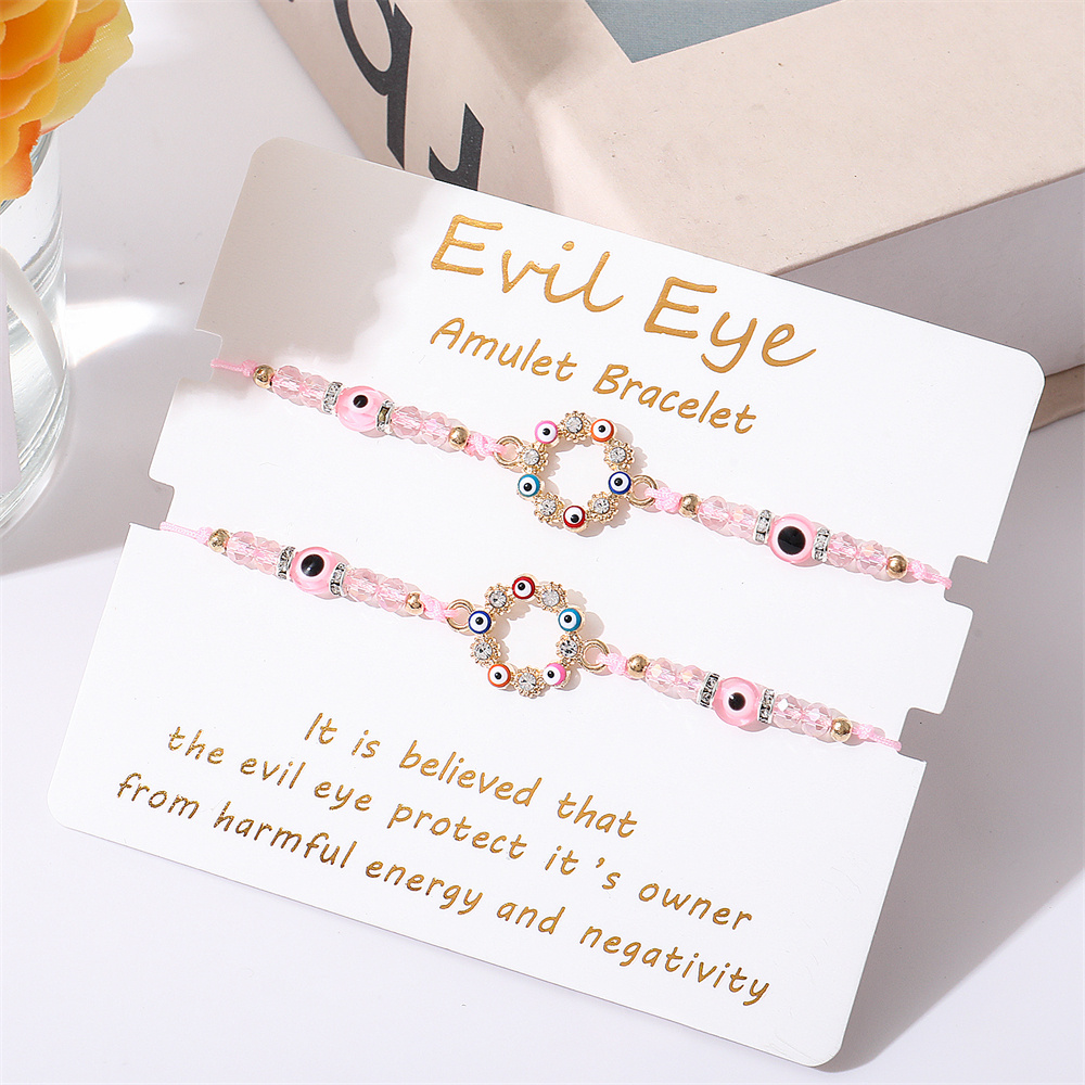 Pulseras turcas contra el mal de ojo para hombres y mujeres, tobillera trenzada de amistad, de protección hecho a mano, joyería de deseo de la suerte, 2-3 piezas por juego: Verde oscuro