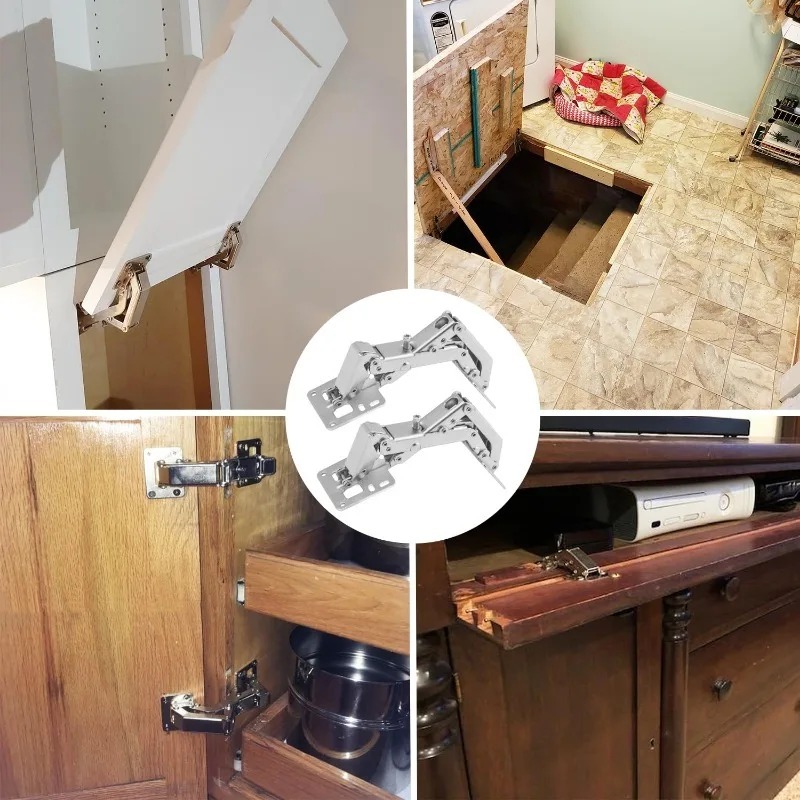 170- graders hengsler rammeløse skapdørhengsler skjult hydraulisk justerbar monteringshengsel garderobe myklukkende bufferdempere