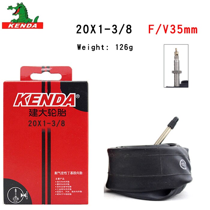 Kenda mountainbikeslang bmx hopfällbar cykelinnerslang mtb delar 20 tum cykling 1.0 1.5 1.75 2.125 a/ v f/v cykeldäck: 451 20 x1-3-8 fv35l
