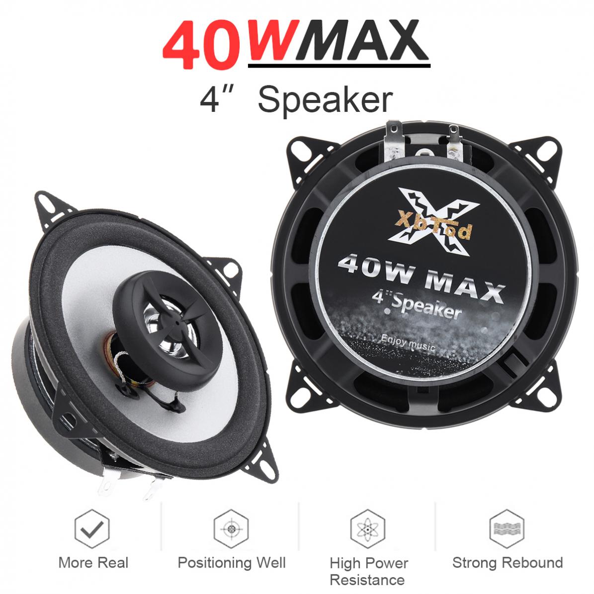 2 Stuks 40W 4 Inch Universele Auto Coaxiale Luidspreker Hoge Mid Bass Ultradunne Gemodificeerde Speaker Non-destructieve Installatie
