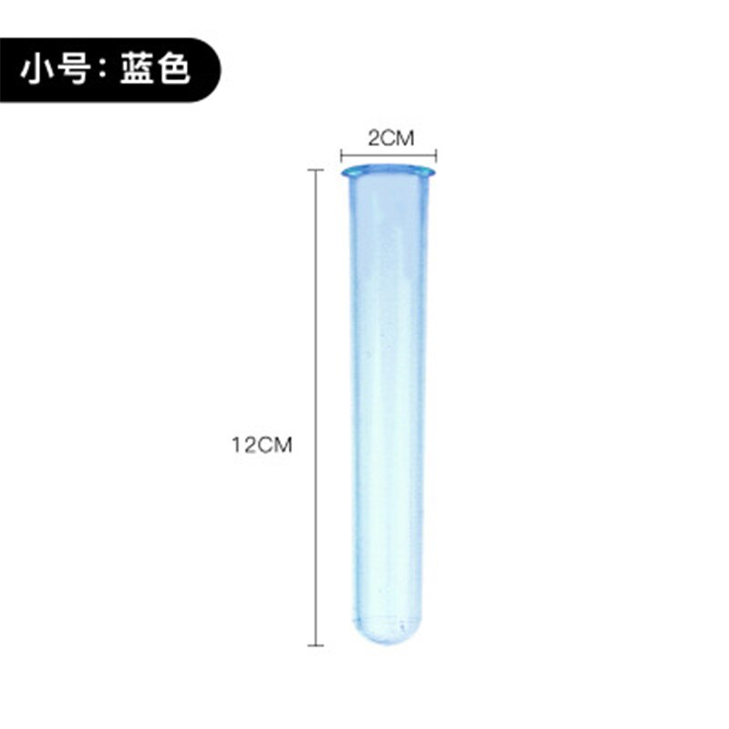 10Pcs Acrylic Test Tube Shot Cocktail Tool Martini Tequila Mixer Wine Beer Pong Bar KTV Bar Nightclub Bartender Accessories: Blue12cm
