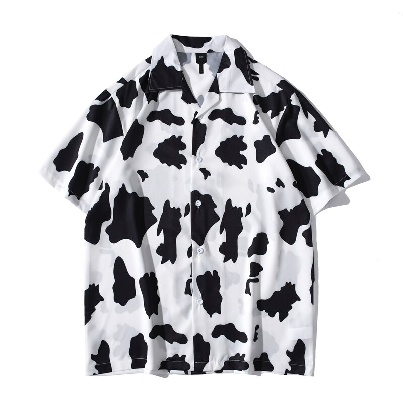 Dark Icon Printed Light Weight Hawaiian Shirt Men Summer Beach Men's Shirts Street Shirts Man Male Top: M