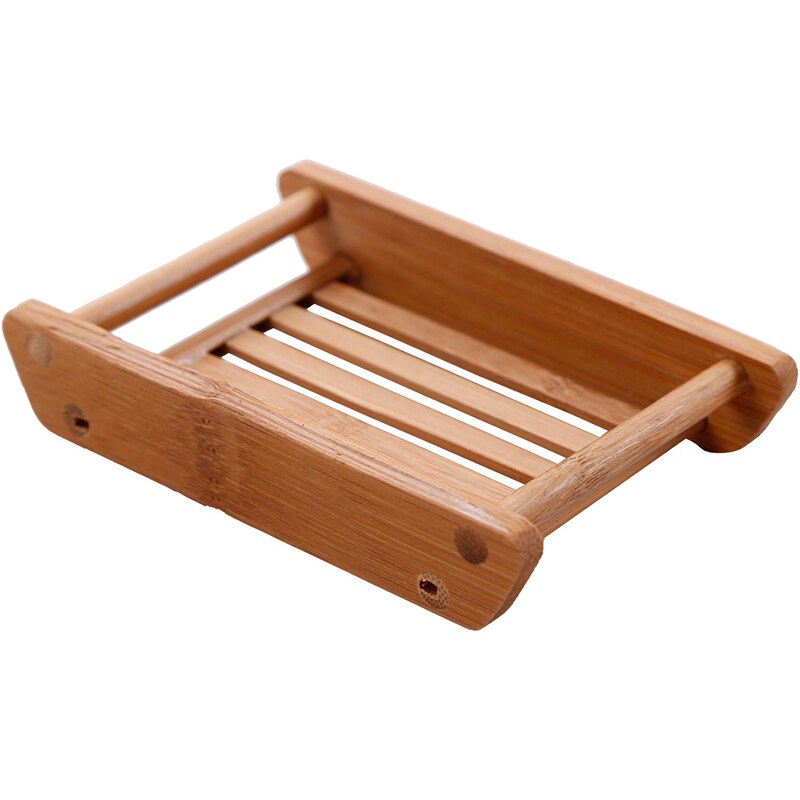 Jaboneras portátiles de bambú, caja de jabón de drenaje Manual Simple, caja de jabón de baño, soporte de madera, bandeja de jabón: A