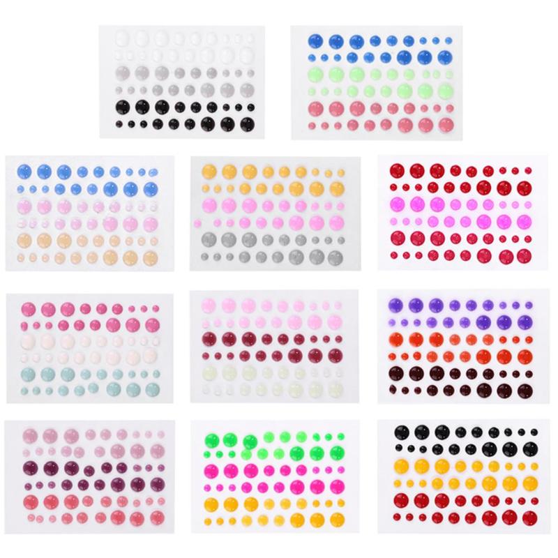 DIY Scrapbook Enamel Stickers Self-adhesive Resin Assorted Dot Photo Album Decor Enhance Imagination Creativity Ability