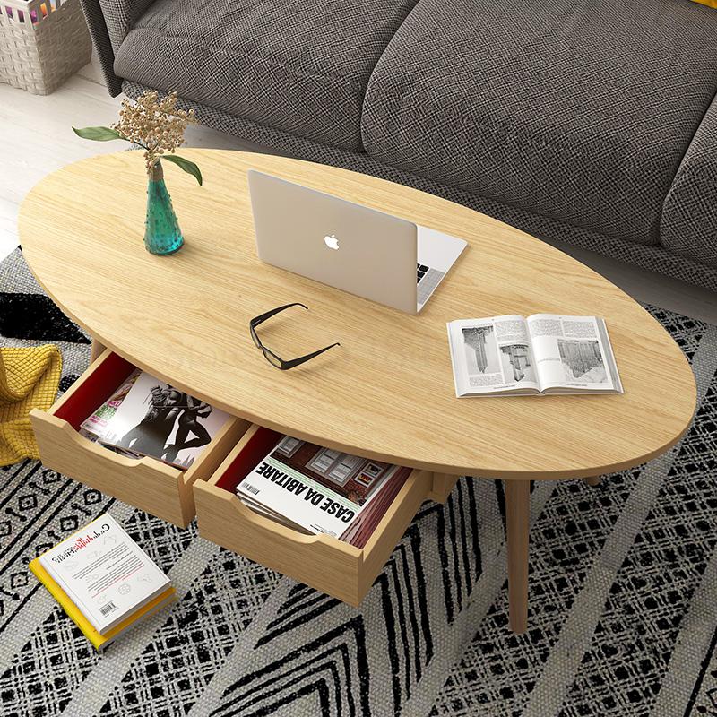 Enkelt tebord, moderne mini rundt bord, sofa, skabshjørne, natbord, enkel nordisk stil