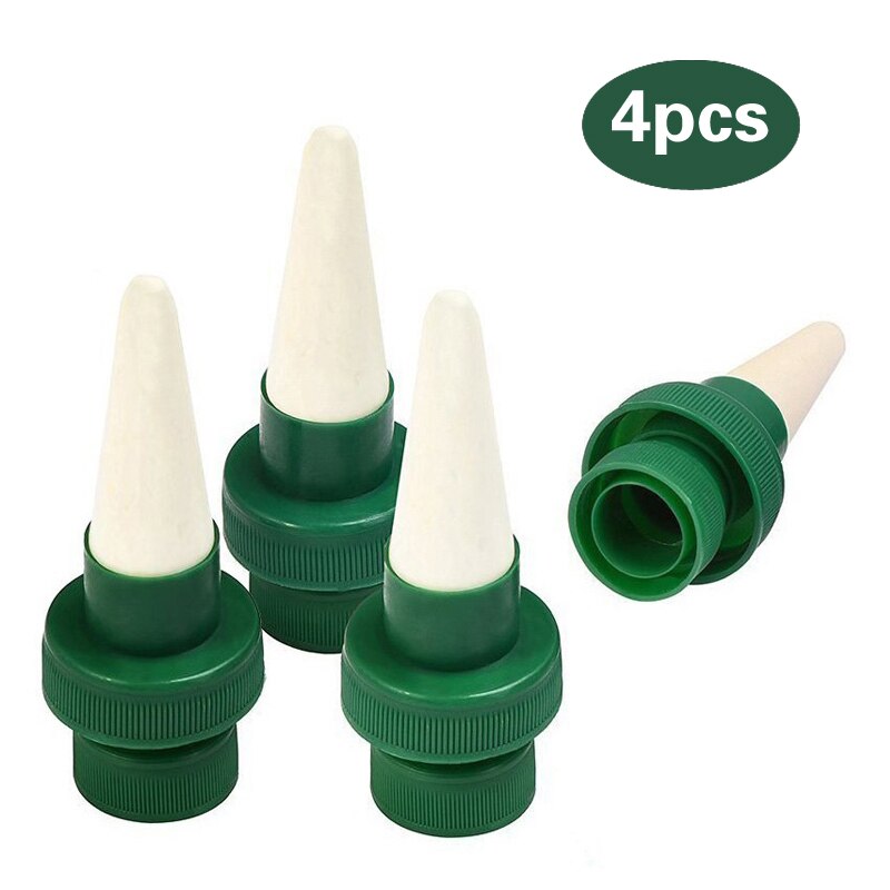 1/2/4pcs Plant Waterer Ceramic Self Watering Spikes Automatic Flower Drip Irrigation Watering Stake System for Indoor Plant: 4pcs