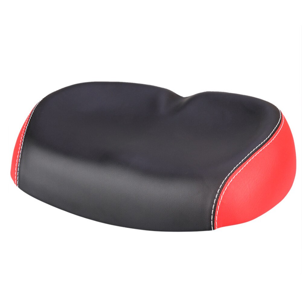 Big Ass Bike Fietsen Schokabsorptie Fiets Zadel Breed Grote Zachte Pu Pad Seat Voor Racefiets Mountainbike Mannen vrouwen: Rood